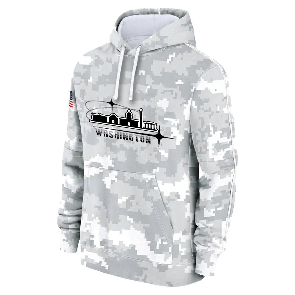 #17 McLaurin Salute to Players Hoodie Washington Commanders Fashion Fan Hoodies Fall Fleece Tops American Football Fan Gifts