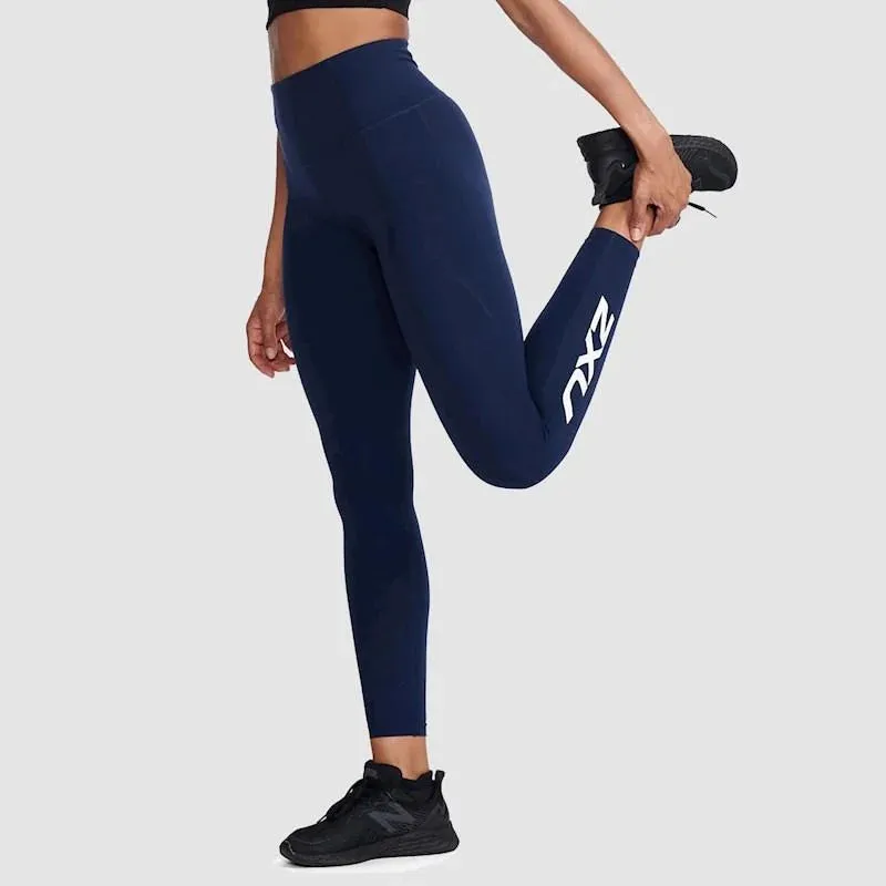 2XU Womens Form Stash Hi-Rise Compression Tights - Midnight