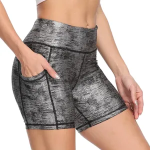 5" Alligator Pattern Compression Side Pockets Gym Shorts