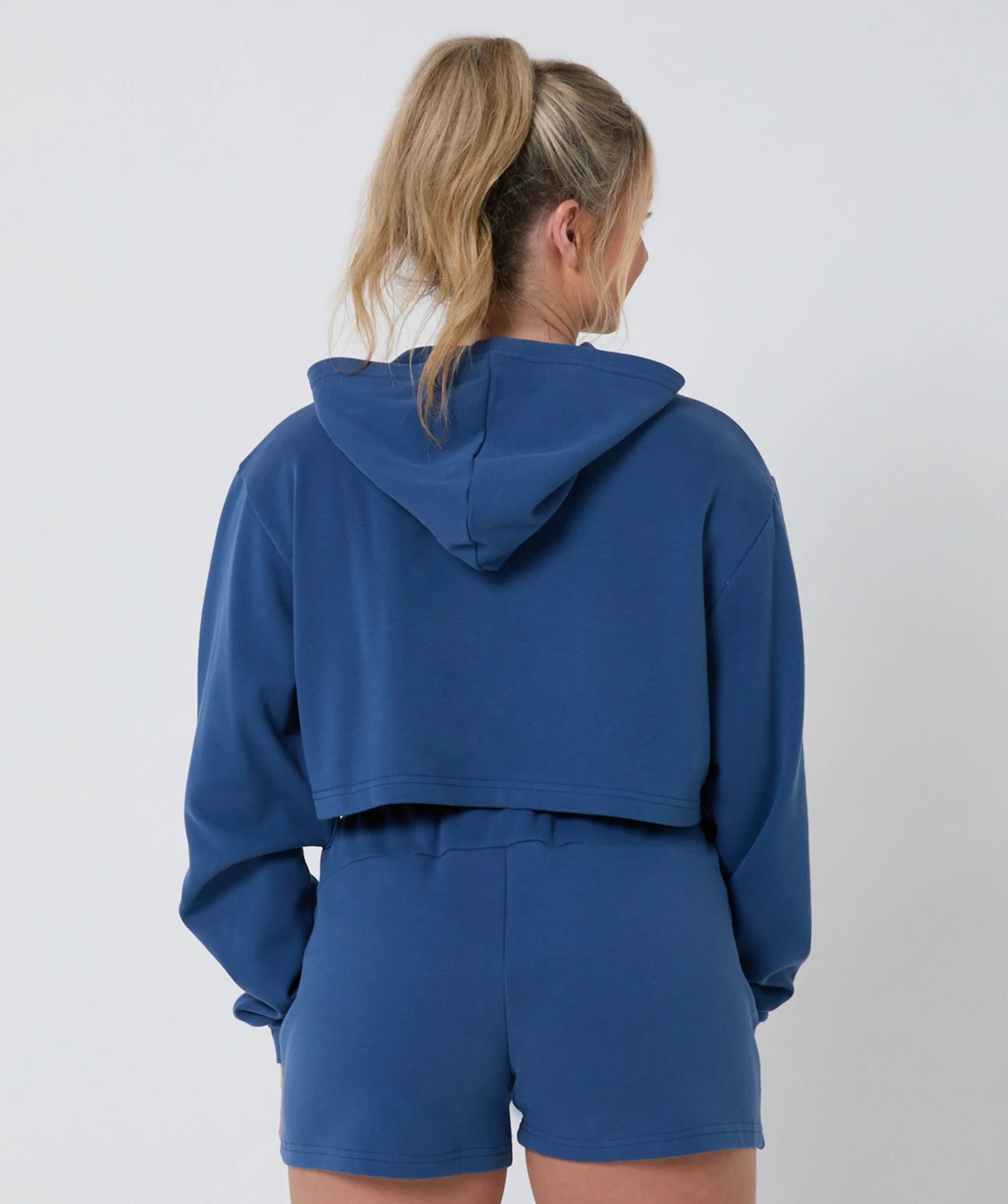 Ambition Crop Hoodie Burleigh Blue