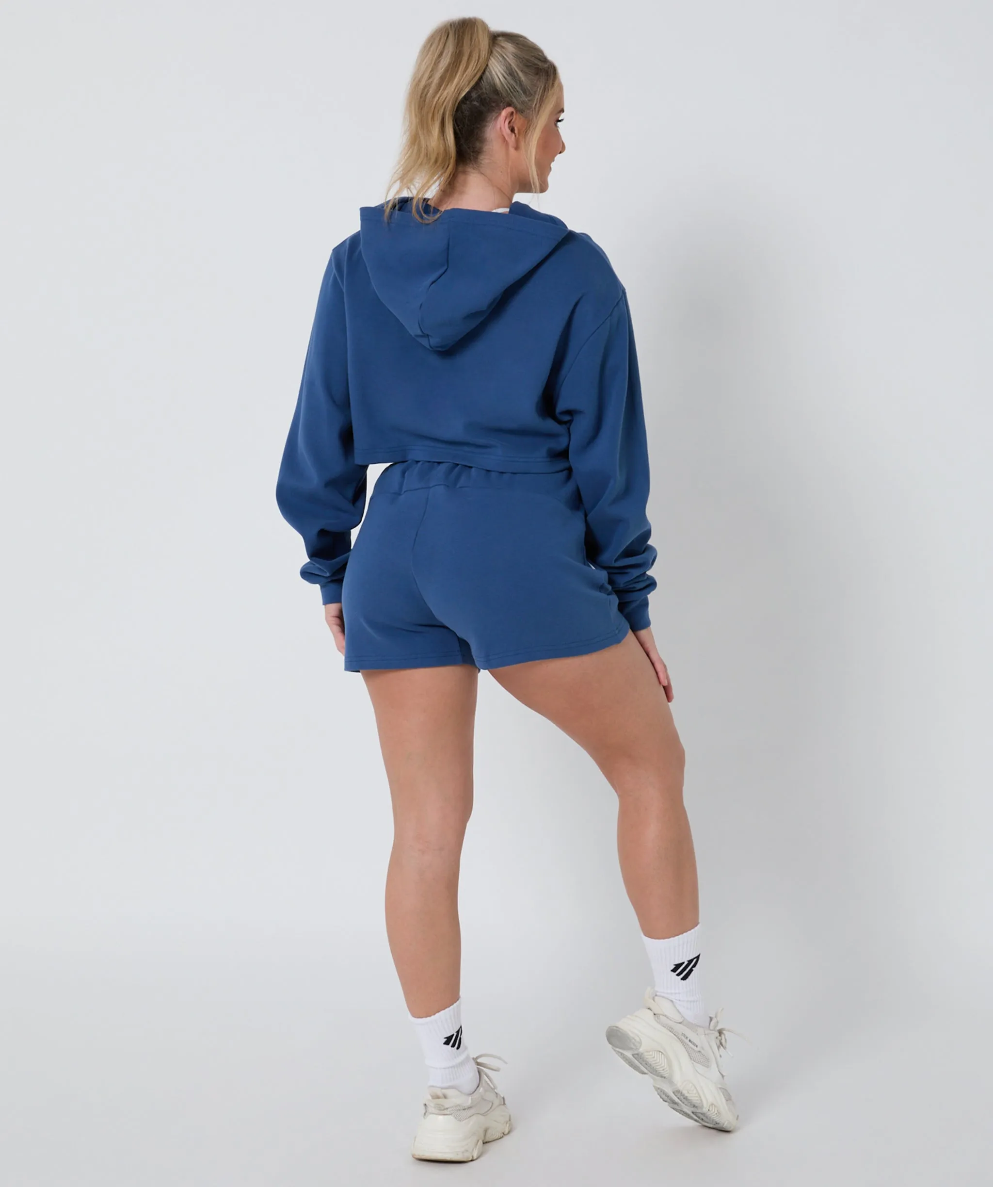 Ambition Crop Hoodie Burleigh Blue