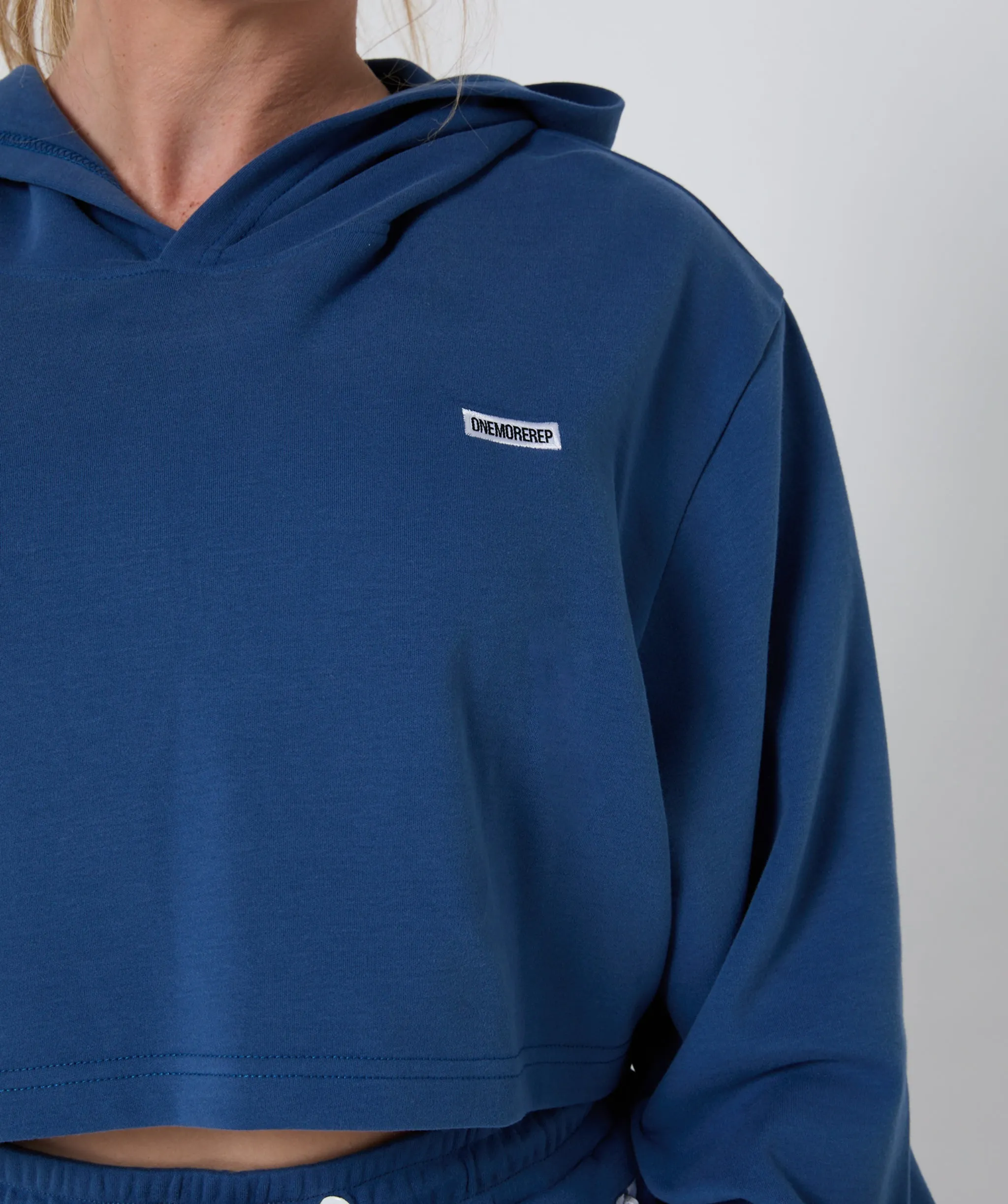 Ambition Crop Hoodie Burleigh Blue