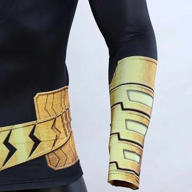 Black Adam Premium Long Sleeve Compression Rash Guard