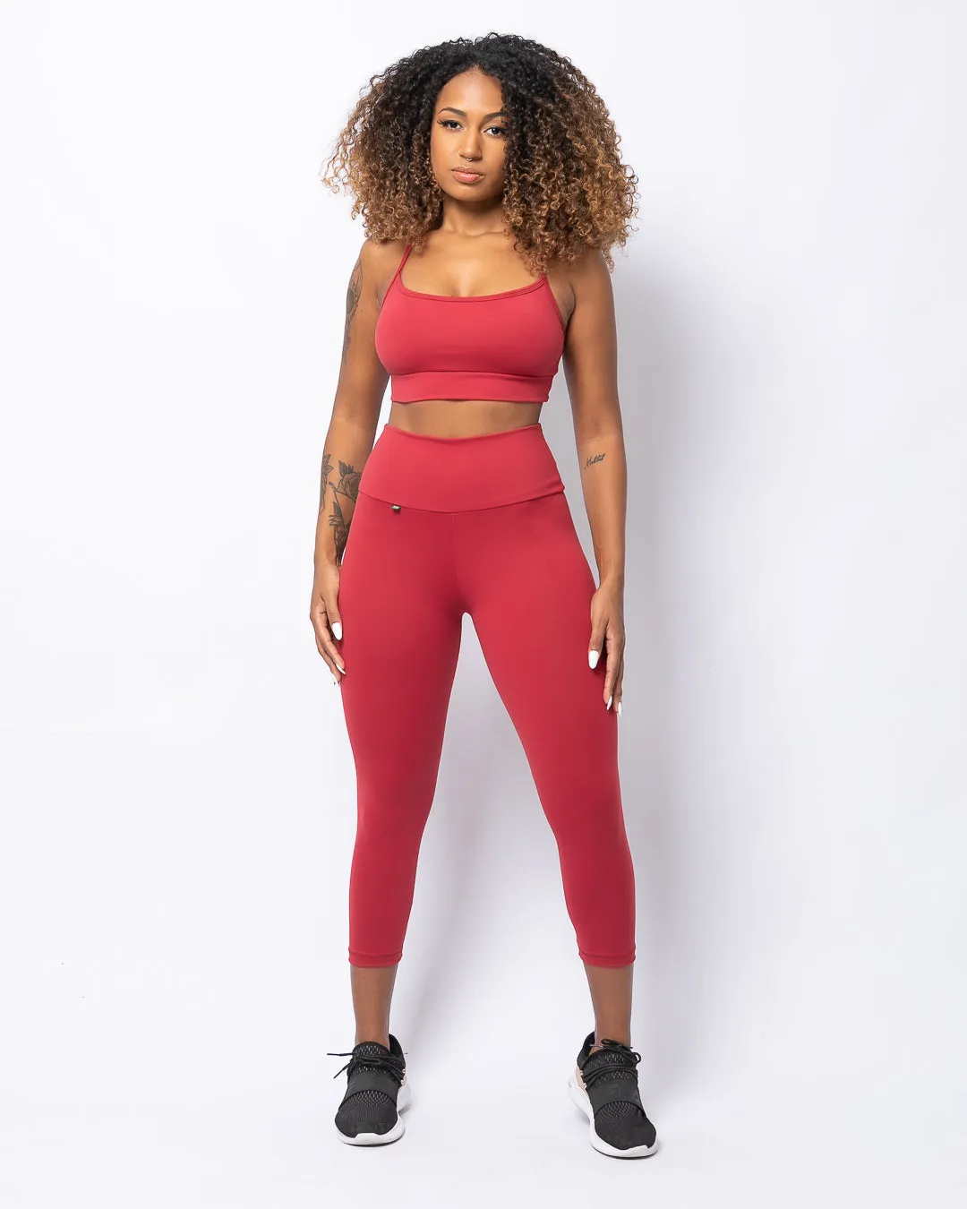 Bordeaux High Rise 7/8 Compressive Legging