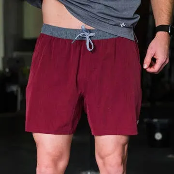 Burlebo Athletic Shorts - Maroon -  Camo Pkt