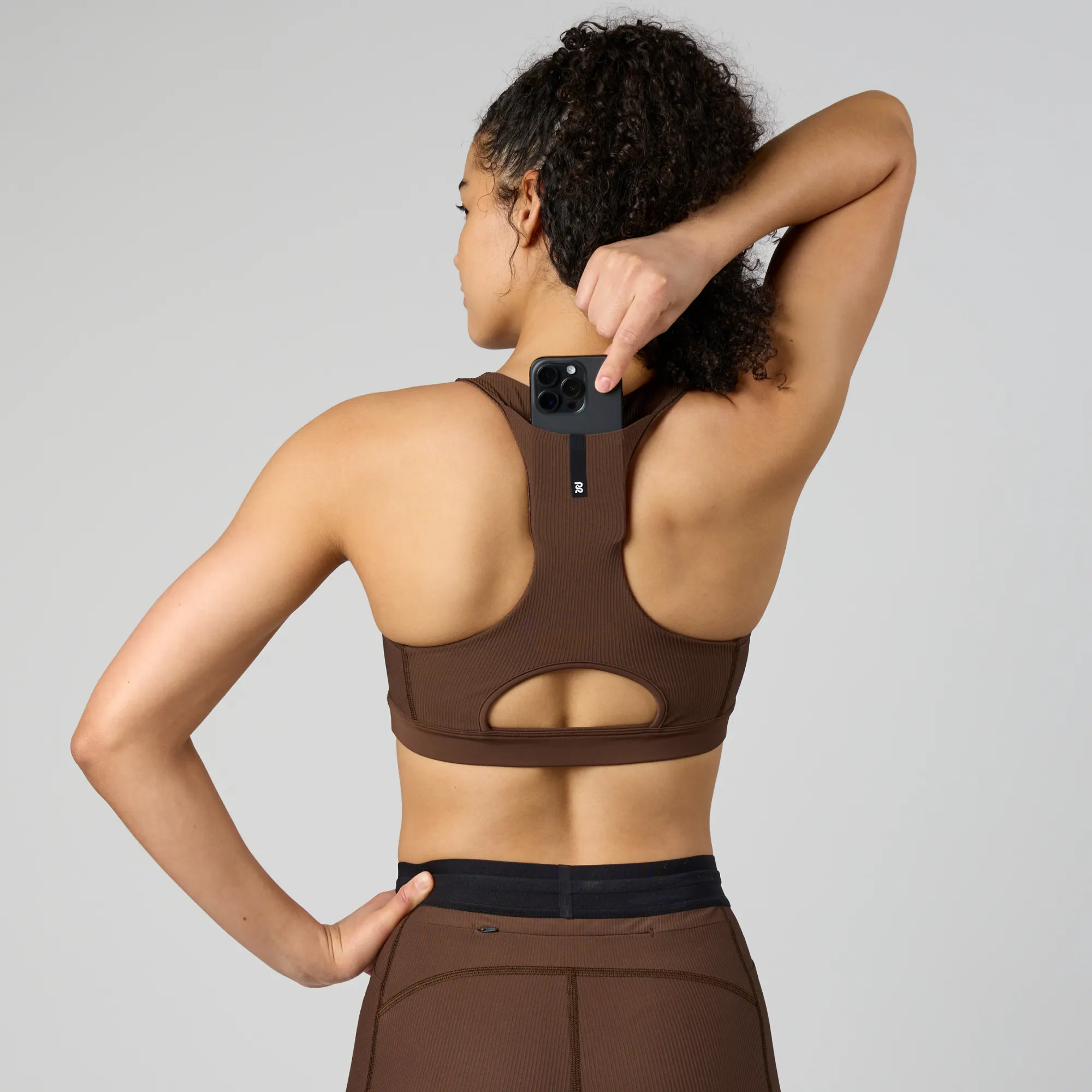 Cadence™ Scoop Neck Run Bra - Umber