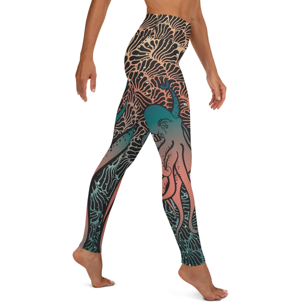 Camouflage Octopus Leggings - High Waist