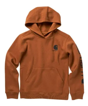 Carhartt Kids Logo Hoodie - Carhartt Brown