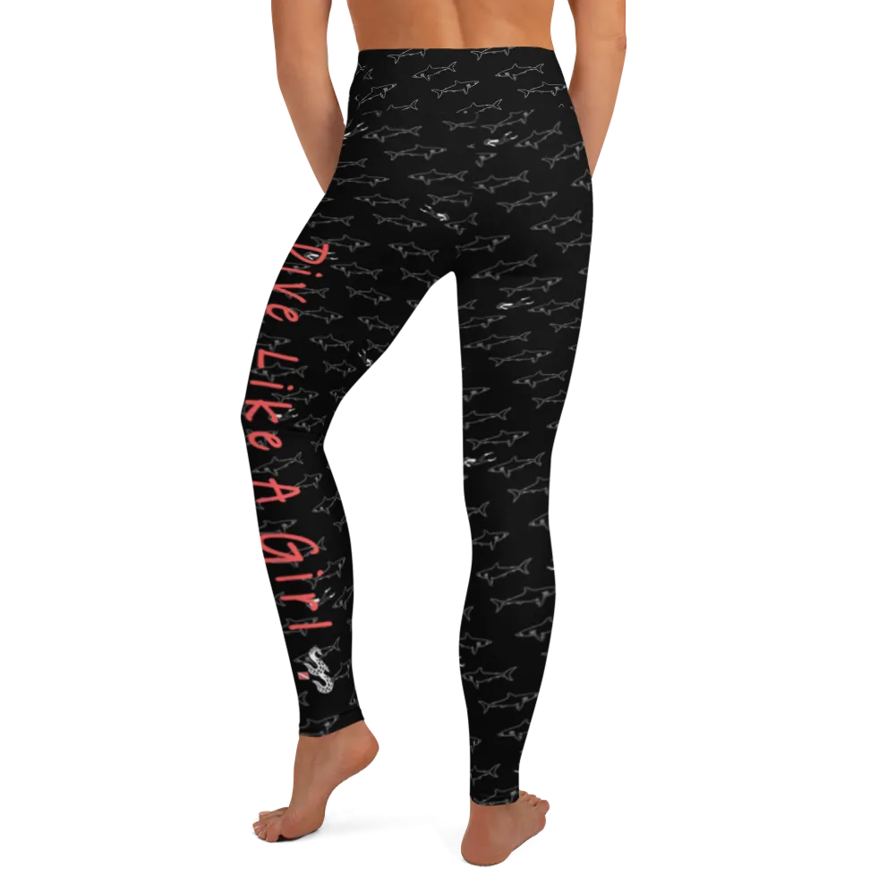 Dive Like a Girl Leggings - High Waist