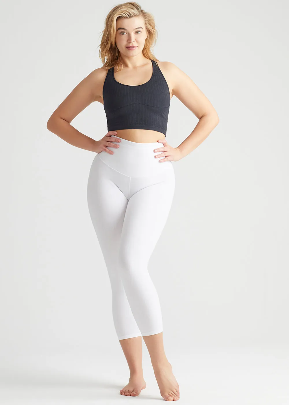 Gloria 7/8 Ankle Shaping Legging White - Cotton Stretch