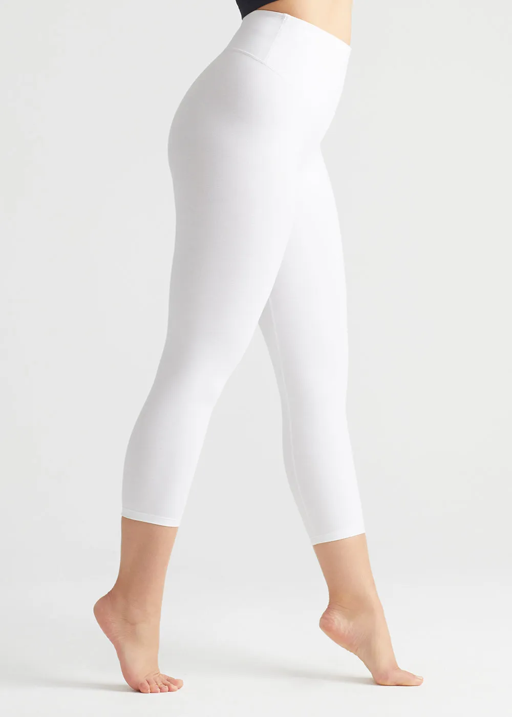 Gloria 7/8 Ankle Shaping Legging White - Cotton Stretch