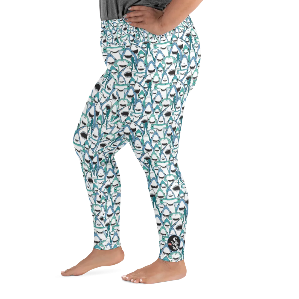 Happiest Sharks Plus Size Leggings