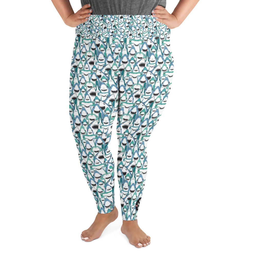 Happiest Sharks Plus Size Leggings