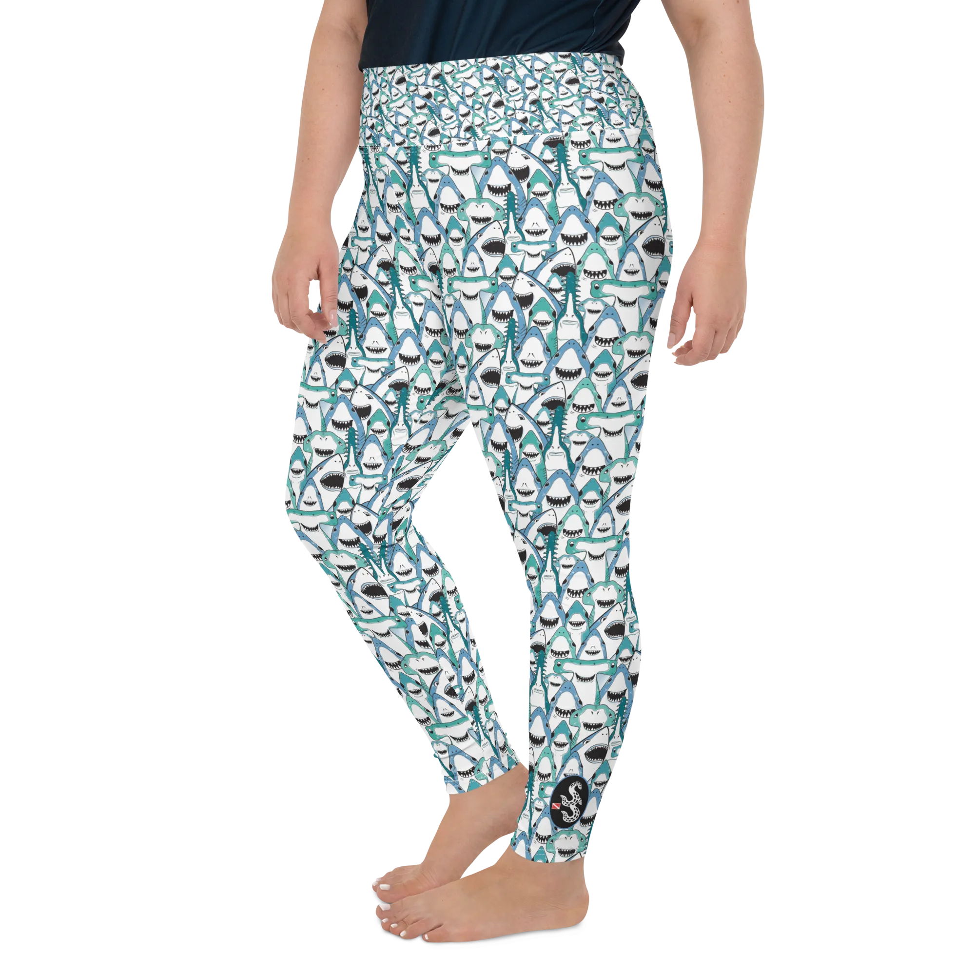 Happiest Sharks Plus Size Leggings