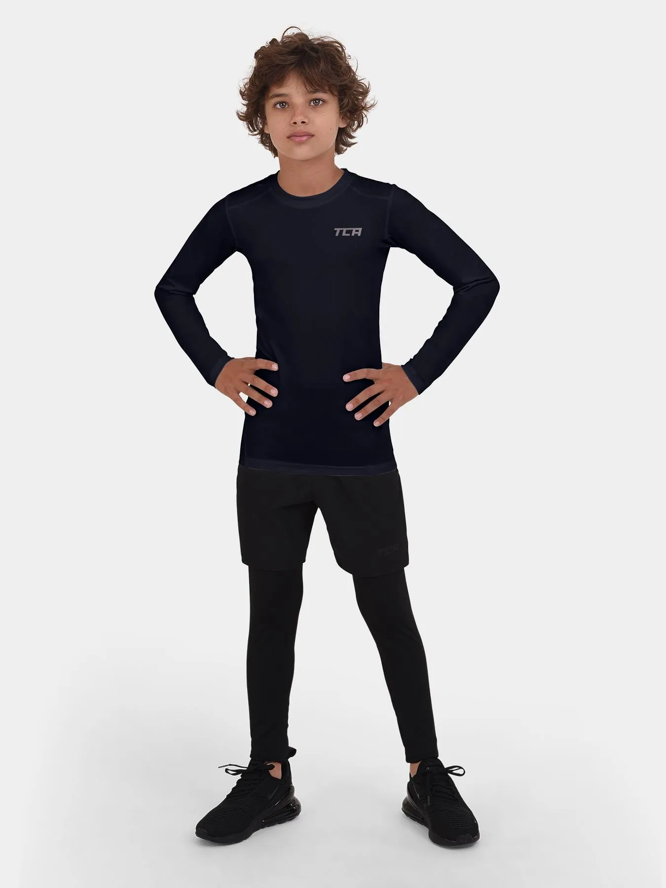 Hyperfusion Compression Base Layer Long Sleeve Crew Neck For Boys