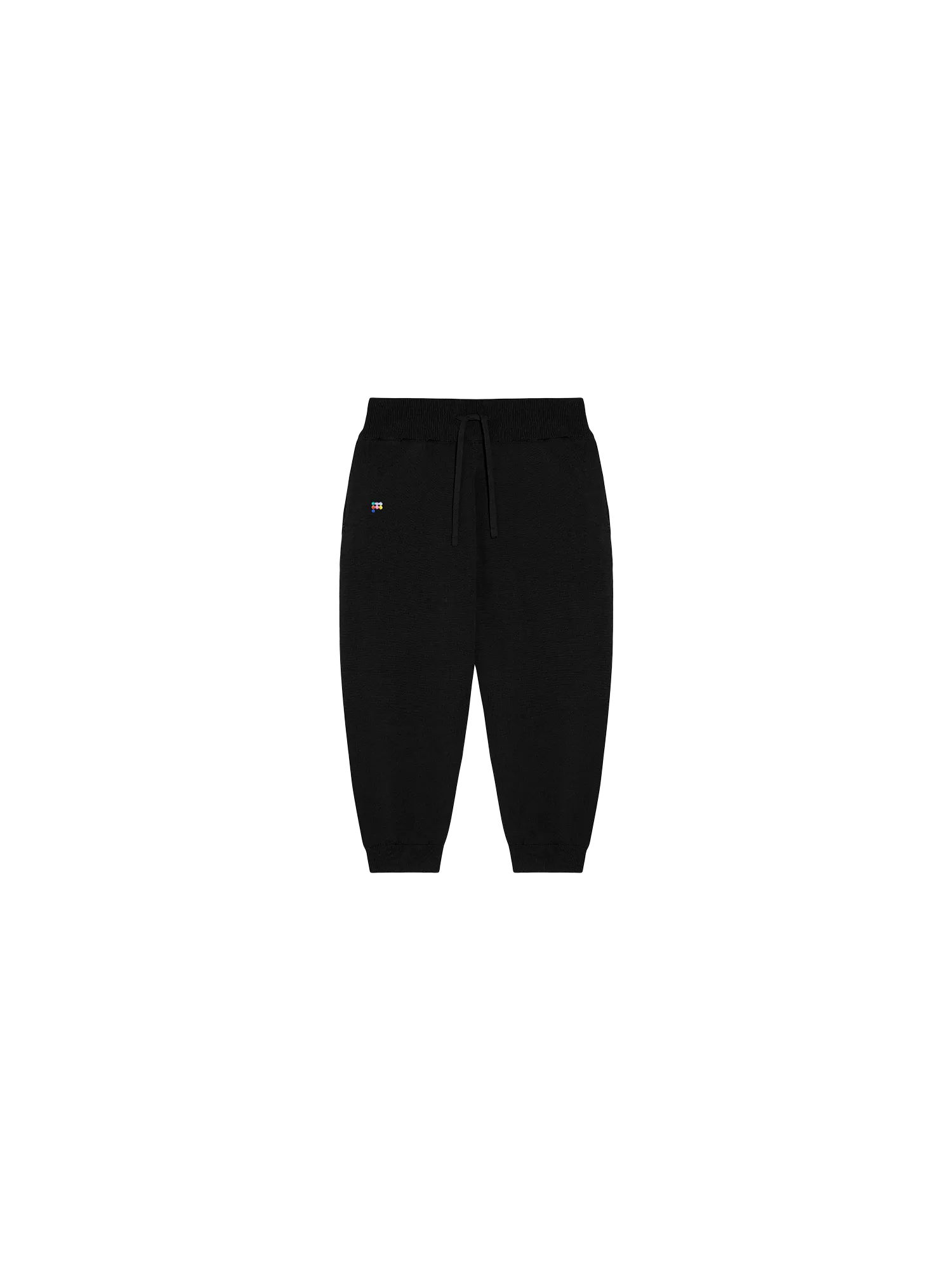 Kids Merino Wool Track Pants—black