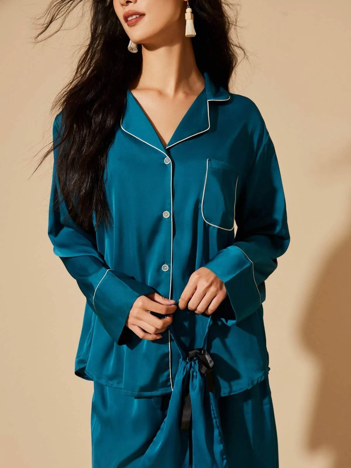 Lapel Pajama Set 3 Pcs