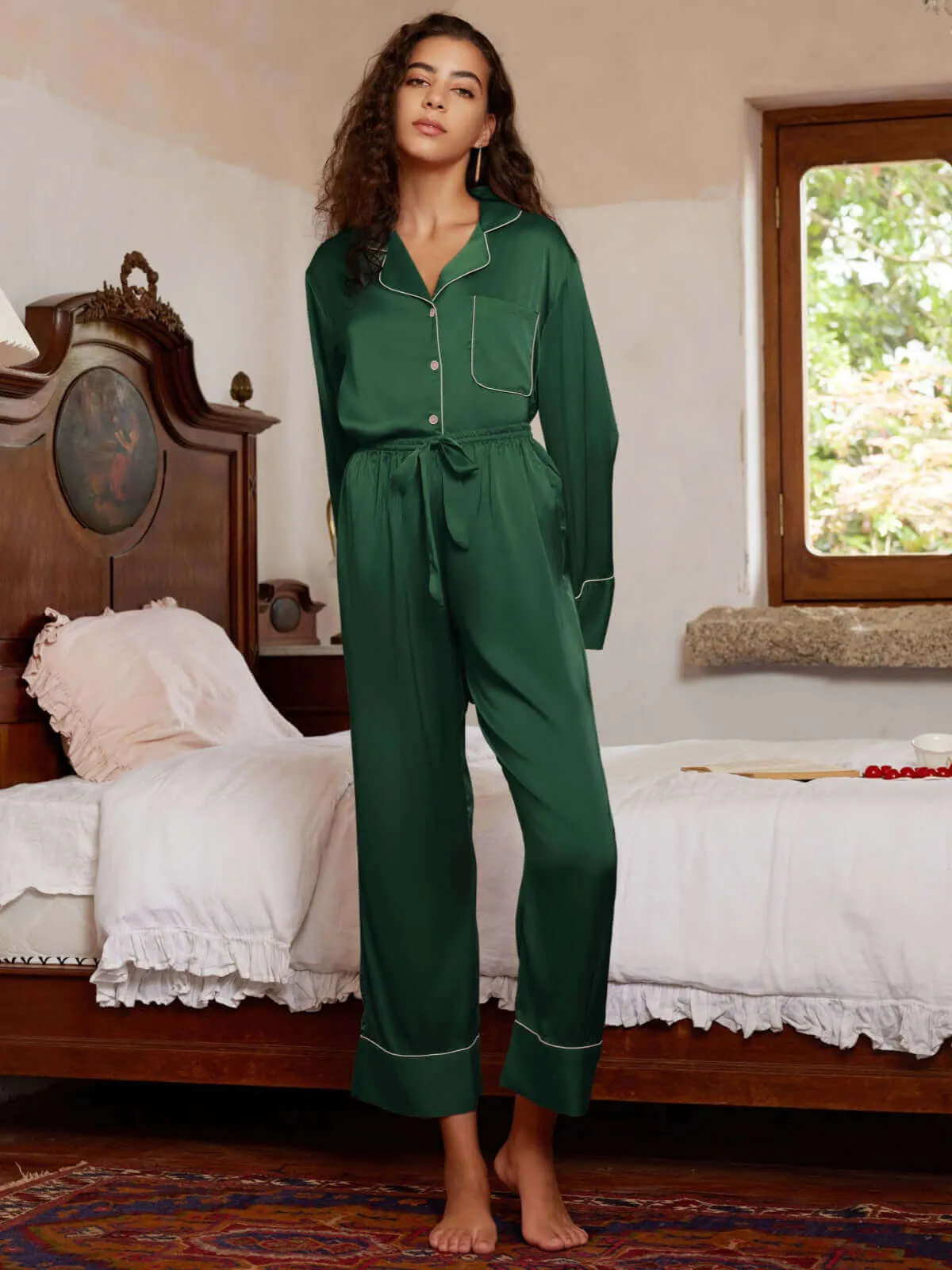 Lapel Pajama Set 3 Pcs