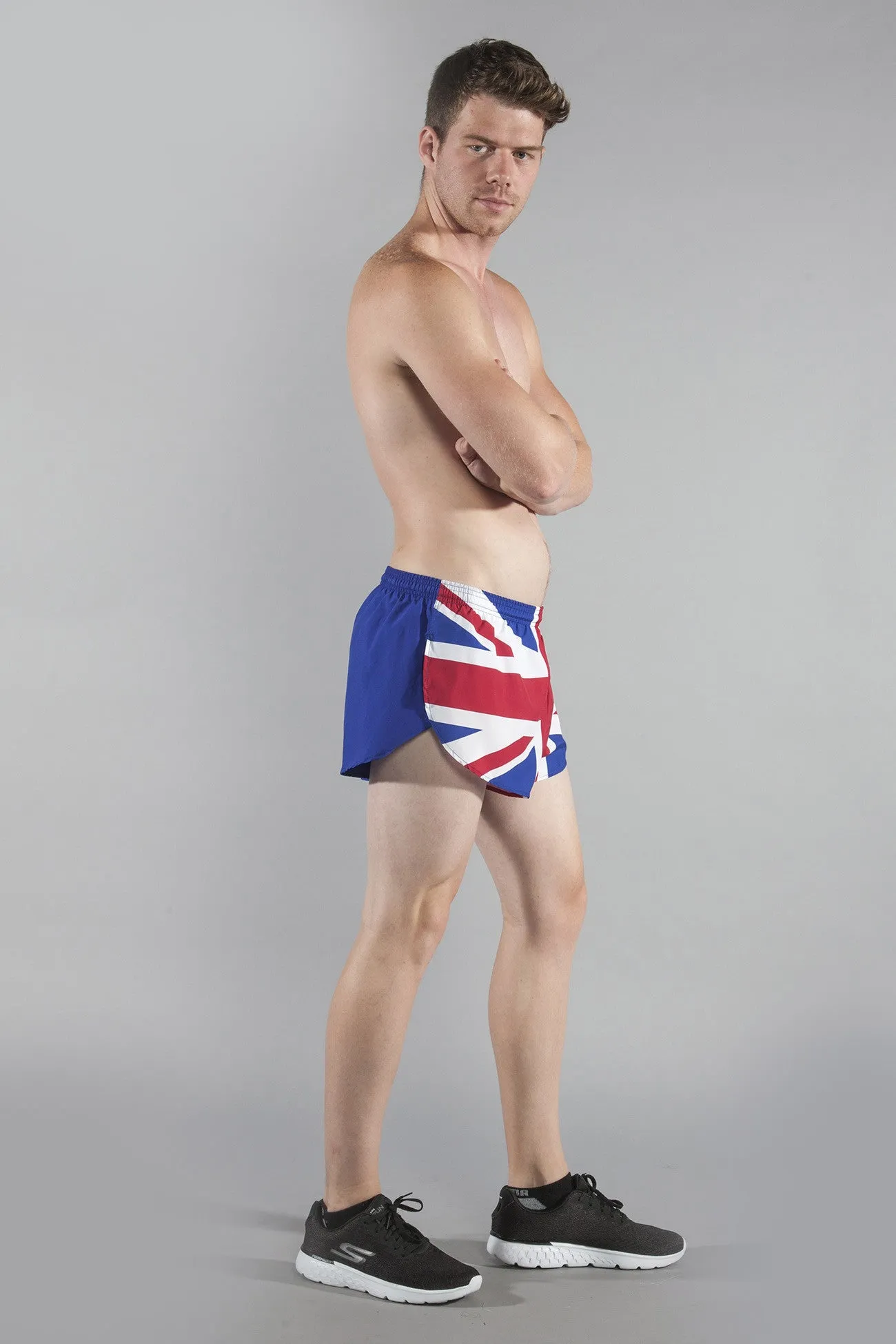 Men's 1" Elite Split Shorts- Great Britain