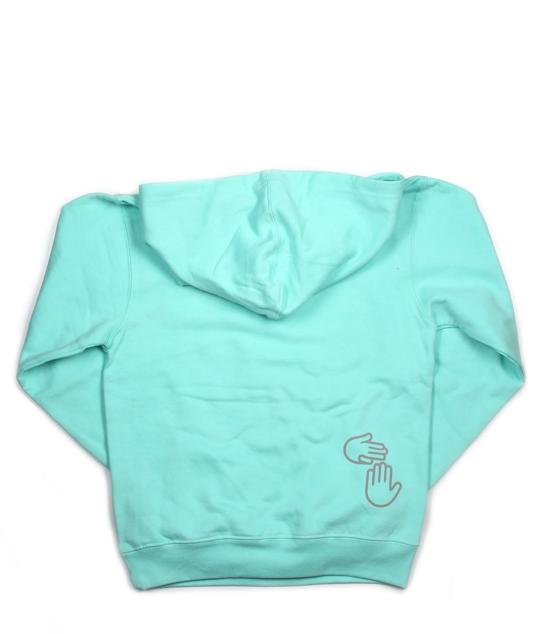 Michigan Hands Youth Pullover Hoodie (Mint)