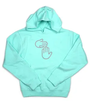 Michigan Hands Youth Pullover Hoodie (Mint)