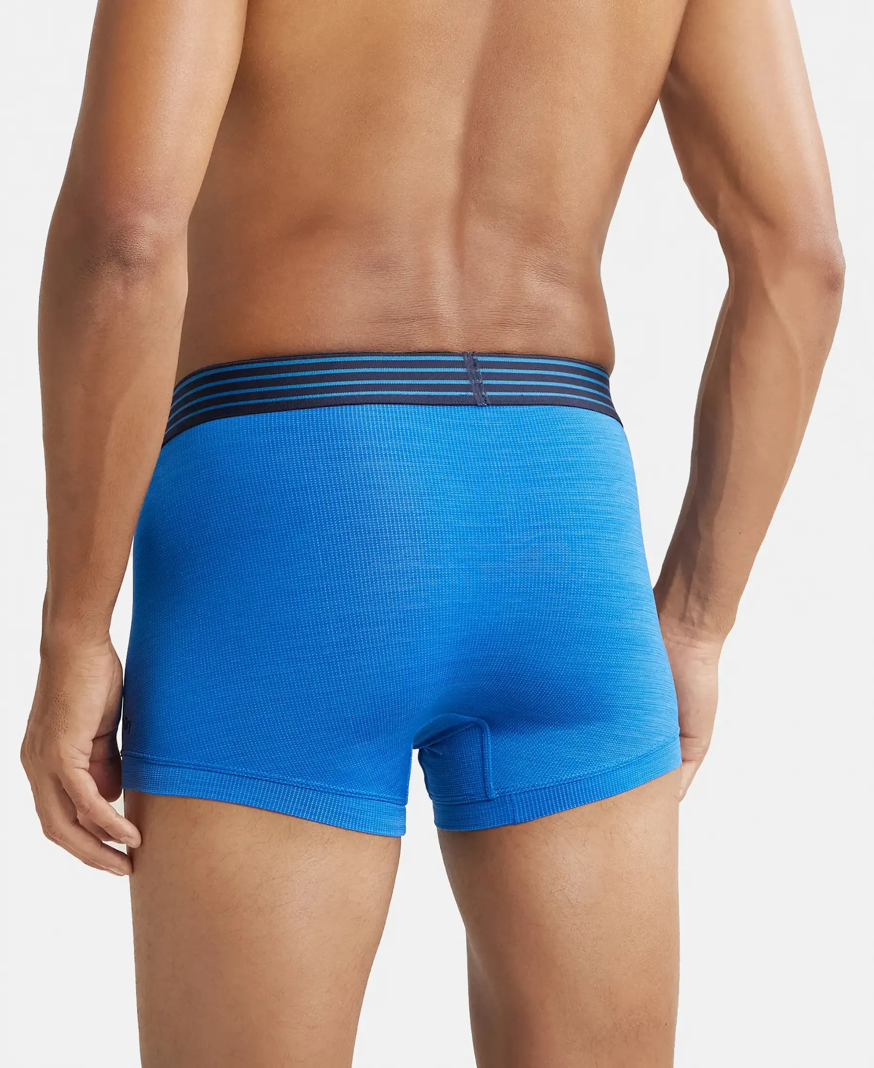 Microfiber Mesh Elastane Stretch Performance Trunk with StayDry Technology - Move Blue