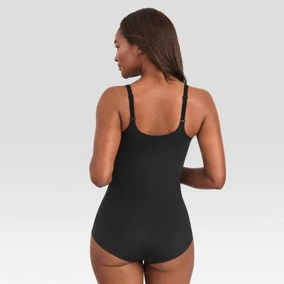 New - Maidenform Women's Modern Sculpts Bodysuit - Black XXL