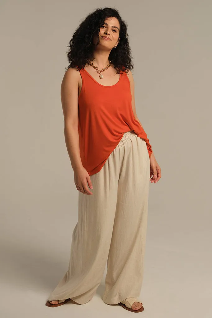 Relaxed Bamboo Singlet - Flame