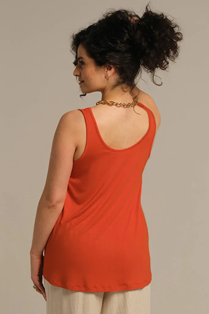 Relaxed Bamboo Singlet - Flame