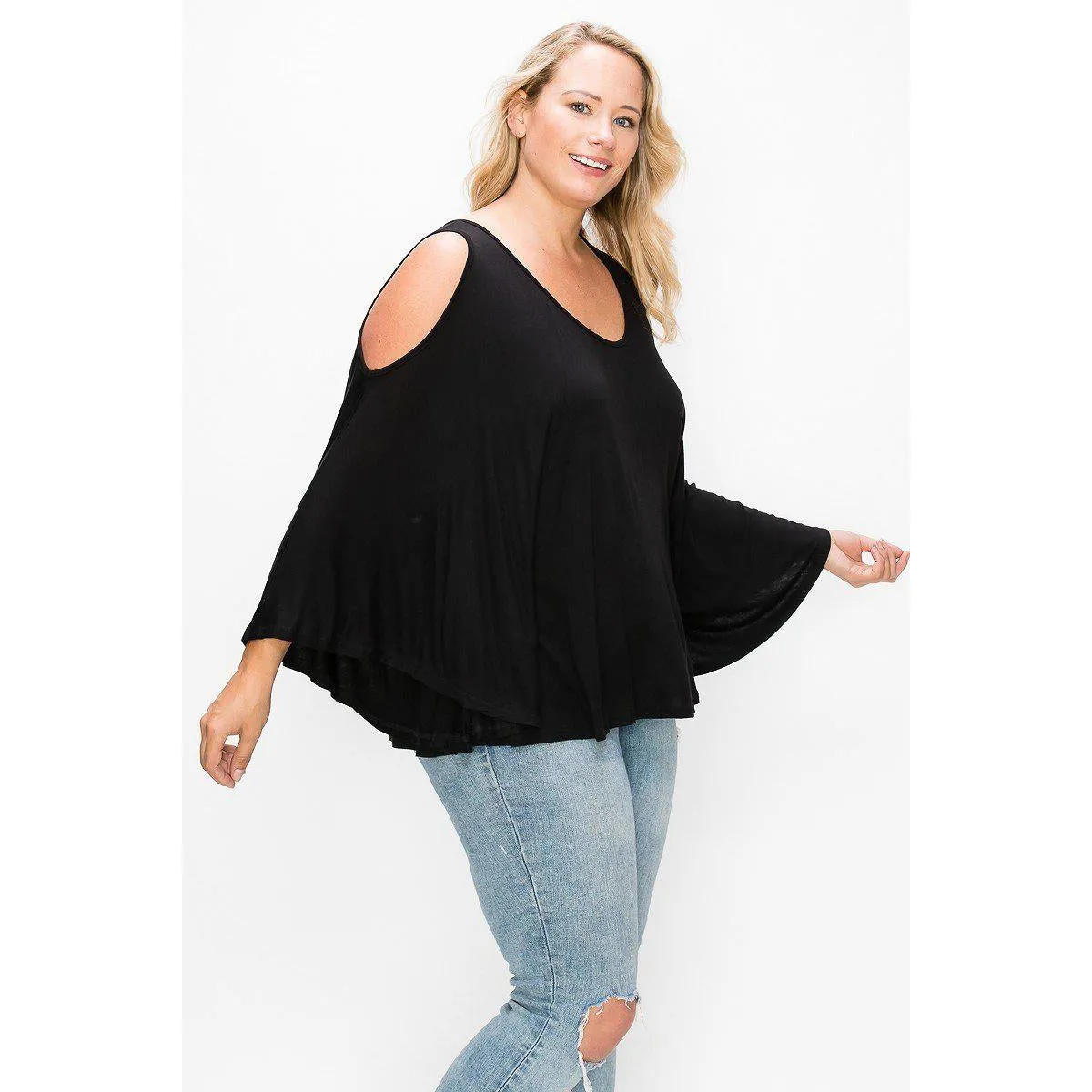 Solid Top Featuring Kimono Style Sleeves