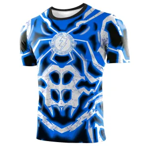 The Flash Compression 'Blue Lightning' Short Sleeve Rashguard