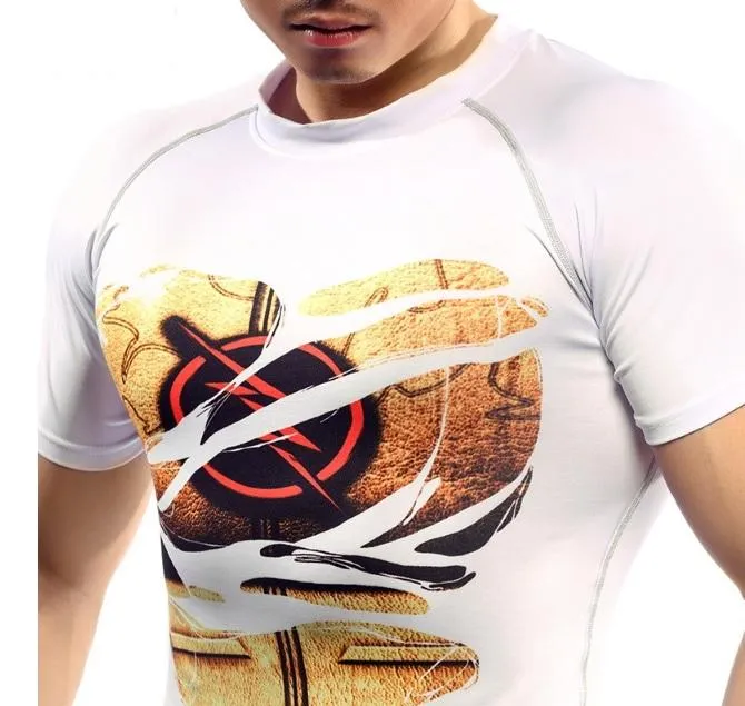 The Flash Reverse "Hero Revealed" Compression Short Sleeve Rash Guard