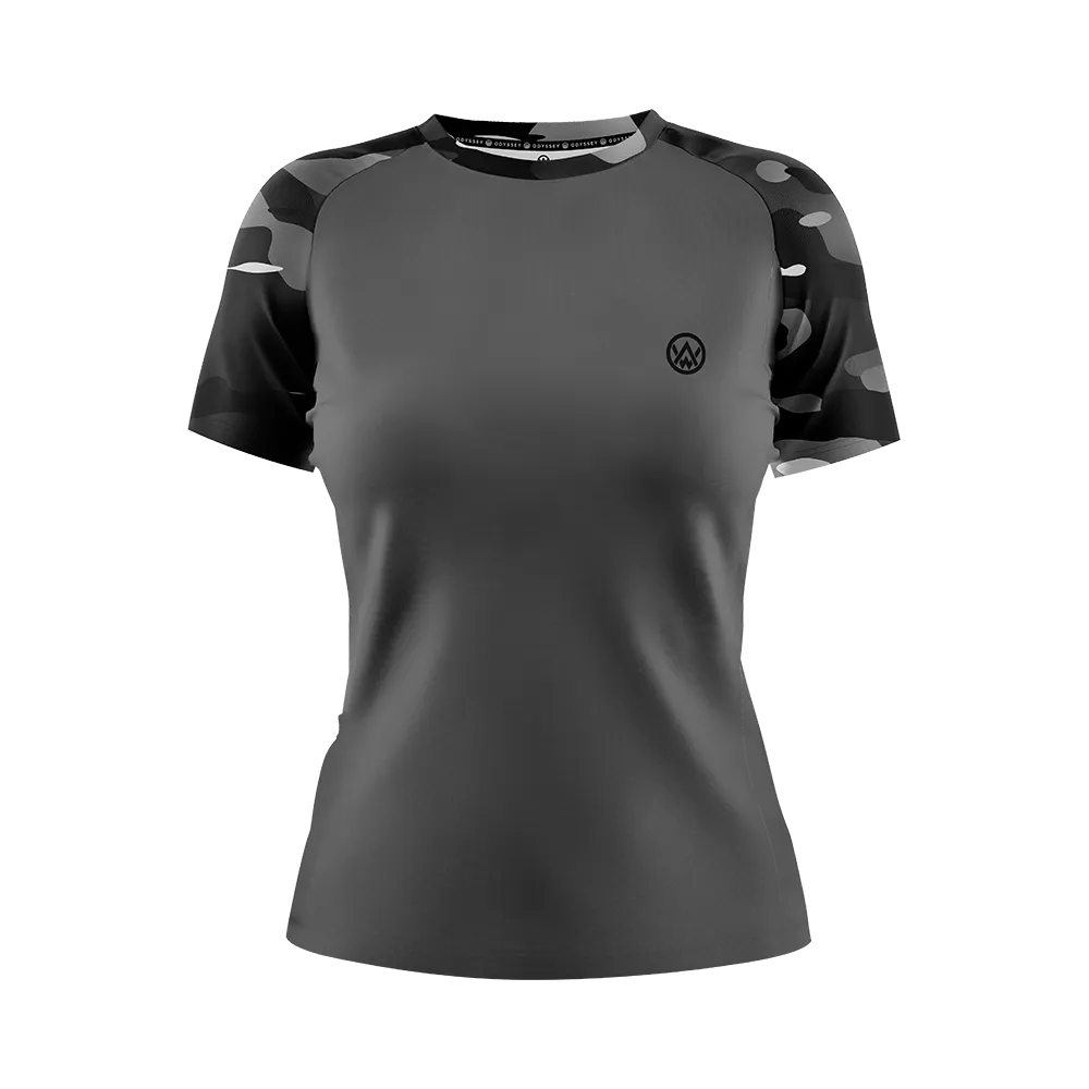 Women’s Dark Camo Short Sleeve MTB Jersey (Sleeves Only Design)