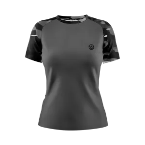 Women’s Dark Camo Short Sleeve MTB Jersey (Sleeves Only Design)